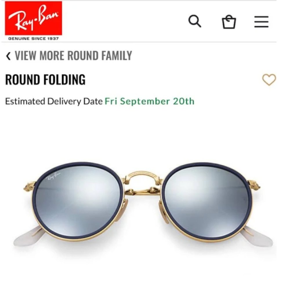 Ray-Ban Round Folding Sunglasses